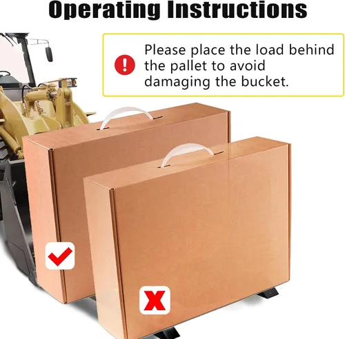 Miniatura 4 de Horquillas para Palés de 43", Horquillas de Cubo de Enganche Rápido para Tractor de Servicio Pesado 2000lbs, Horquillas de Palés con Abrazadera