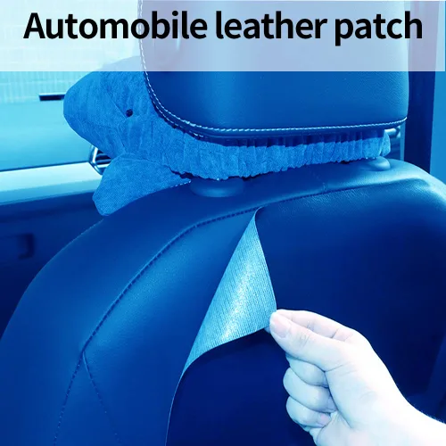 Miniatura 4 de Cinta de reparación de cuero autoadhesiva para muebles grandes, adhesivo de reparación de reparación de 17.78 x 78.8 pulgadas para reparar sofás Azul