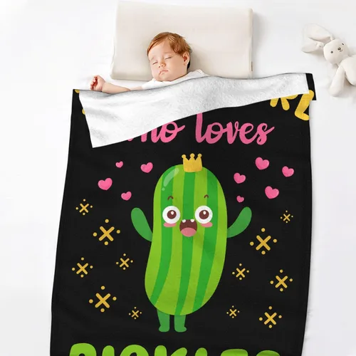 La manta de Pickles es súper suave y cálida, la manta de franela ligera es para uso en todas las estaciones, una gran opción para regalos de 50 x 40