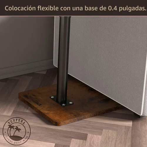 Miniatura 7 de YUHFERA Mesa auxiliar con bandeja para sofá - Giratoria 360°, altura ajustable, para espacios pequeños, mesa lateral para aperitivos para cama