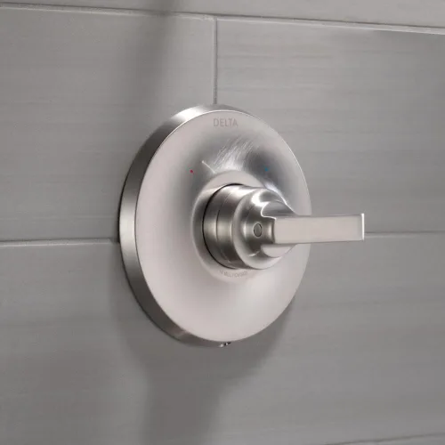 Miniatura 2 de Delta Faucet Tetra Serie 14 Lumicoat T14089-SS-PR - Kit de moldura de válvula de ducha de níquel cepillado, mango de ducha, kit de molduras de ducha