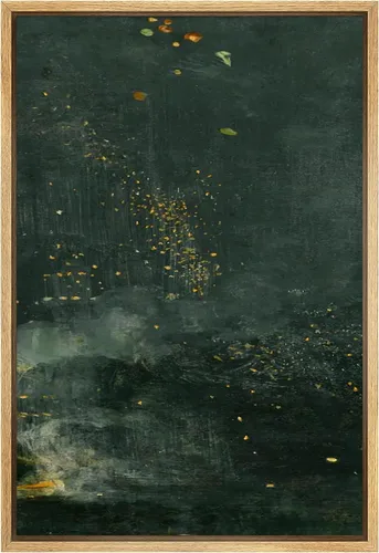 Miniatura 43 de SIGNFORD - Lienzo enmarcado para pared, arte de pintura grunge duotono blanco bronceado, trazos abstractos, formas ilustradas, arte moderno