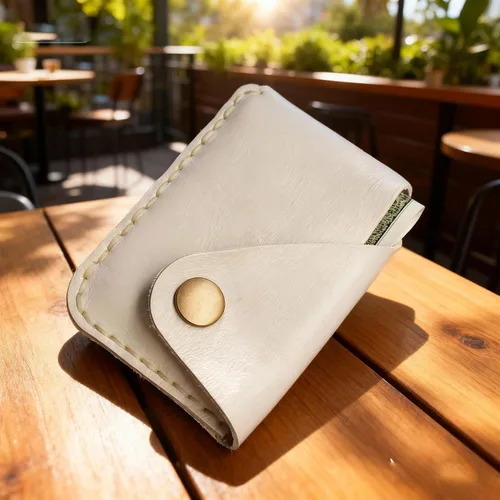 Miniatura 42 de Cartera organizadora de tarjetas de bolsillo frontal cosida a mano minimalista de cuero genuino para tarjetas, billetera con tarjetero pequeño, Negro