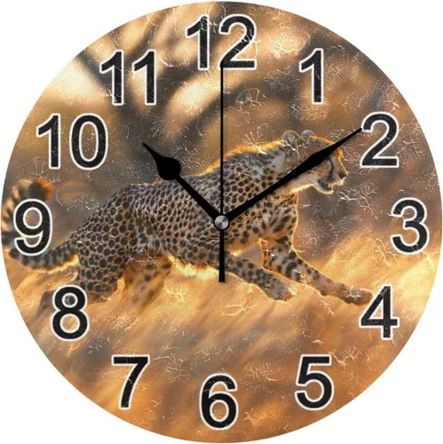 Miniatura 9 de Hummingbird - Reloj de pared de resorte redondo de 10 pulgadas, sin tictac, silencioso, funciona con pilas, reloj analógico atómico de cuarzo