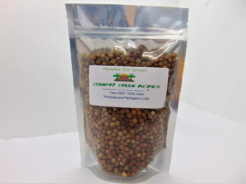Dundale Semilla de germinación de guisantes, sin OMG, 12 onzas, marca Country Creek, guisante Dundale para brotes, plantación de jardín, cocina,