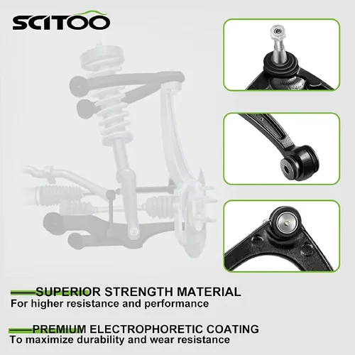 Miniatura 2 de SCITOO Kit de suspensión delantera de 6 piezas de repuesto para Nissan 200SX 1995-1999 para Nissan 200SX 1995-1999 para Nissan Sentra