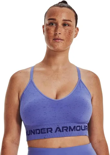 Miniatura 9 de Under Armour - Brasier largo y sin costuras de bajo impacto para mujer