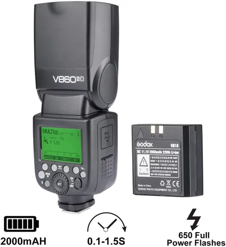 Miniatura 5 de Godox VING V860IIC TTL - Kit de flash de iones de litio para cámaras Canon