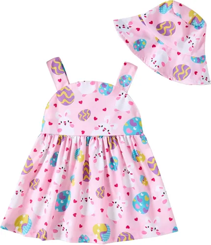 Miniatura 19 de Vestido para bebé recién nacida niña pequeña Vestido para niña pequeña de cuello halter sin mangas con flores Vestido de verano para niña de espalda
