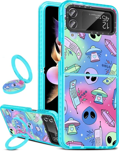 Miniatura 22 de Toycamp Funda para Samsung Galaxy S22, diseño de mariposa azul para mujeres, niñas, adolescentes, bonita funda femenina con soporte de anillo