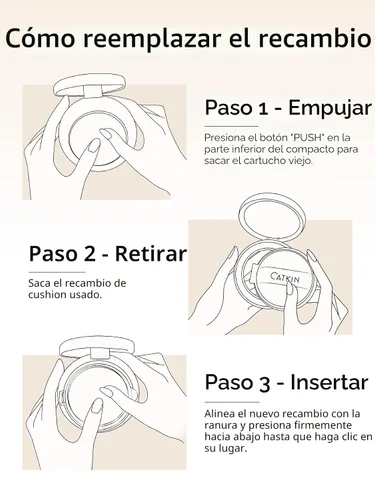 Miniatura 11 de Catkin Phoenix Base Cojín con Cobertura Modulable Suero de Maquillaje Anti-Envejecimiento, Acabado Satinado Transparente, Repuesto Incluido, Beige