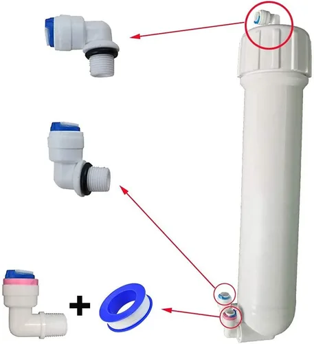 Miniatura 4 de HUINING Carcasa de Membrana RO para Cartucho de Filtro de Agua de Ósmosis Inversa Residencial, Reemplazo para Sistema de Filtración de Agua Potable