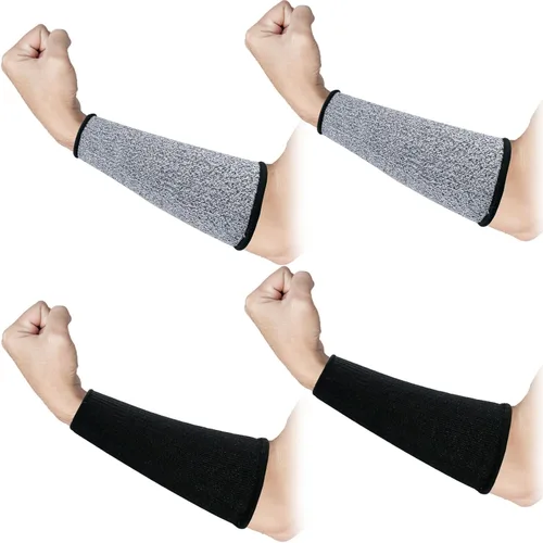 2 pares de mangas de protección de brazo, resistente a las quemaduras, antiabrasión, antebrazo, protector para hombres, piel fina