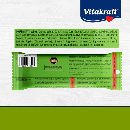 Miniatura 7 de Vitakraft Palitos de Golosinas para Conejos - Albaricoque y Cereza - 3.5 Oz