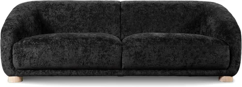 Miniatura 11 de Furniture of America Amara Modern - Juego de sofá tapizado de felpilla de 3 piezas con reposabrazos inclinados, sillón de madera, sofá biplaza