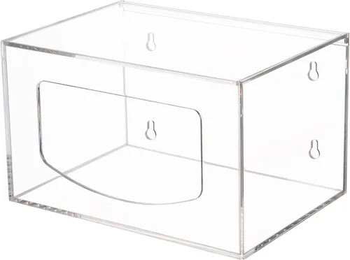 Miniatura 7 de Dispensador de bolsas de basura extra grande con tapa, soporte de acrílico apilable para bolsas de basura debajo del fregadero, montado en la pared