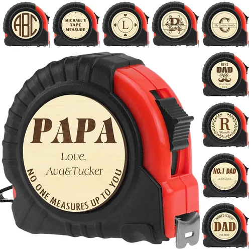 Miniatura 13 de Cinta métrica personalizada grabada para papá, 10 pies, nombre personalizado, foto, regalos para el día del padre, abuelo, hombres, herramienta