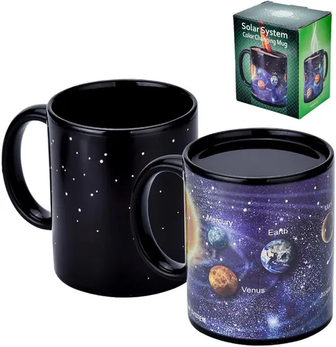 Miniatura 9 de Antner Taza de café con sistema solar que cambia de calor, taza de cerámica mágica sensible al calor, solo lavar a mano, regalos de astronomía