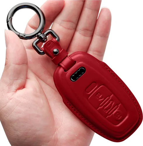 Miniatura 7 de Tukellen Compatible con Audi - Funda de piel auténtica para llavero compatible con Audi R8 Q5 Q7 S3 S4 S5 S6 S7 S8 SQ5 RS5 RS7 A4 A5 A6 A7 A8