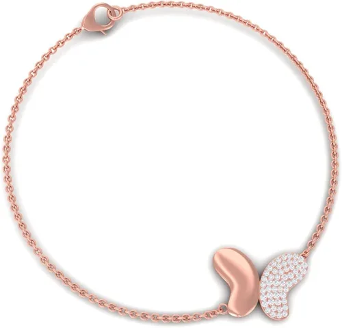 Miniatura 3 de Pulsera de diamantes de 14 quilates pulsera de mariposa grabada en oro pulsera ajustable de cadena dorada pulsera con dije para mujer pulsera