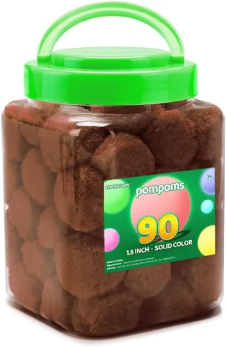 Miniatura 12 de Eppingwin 90 PCS Pompones Multicolores, Pompones Suaves de 1.5 Pulgadas para Manualidades, Colores Surtidos Pompones Grandes para Artes