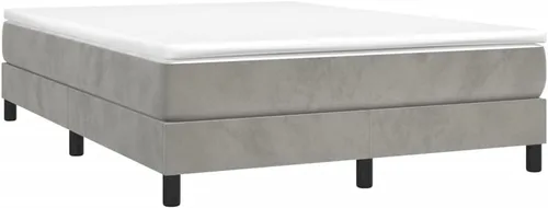 Miniatura 9 de vidaXL Marco de cama tamaño Queen con somier, terciopelo gris oscuro, diseño moderno, construcción de madera contrachapada de ingeniería duradera
