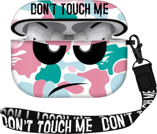 Miniatura 18 de Funda para Airpods Pro de 2ª generación 2022, Don't Touch Me para Airpods Pro 2 con llavero, funda suave y bonita a prueba de golpes para mujeres