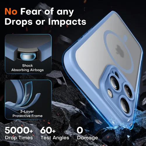 Miniatura 219 de TOCOL Funda para iPhone 11, compatible con Magsafe, protección completa de cámara, imanes integrados, protección contra caídas, funda translúcida