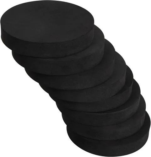 MyLifeUNIT Almohadillas antivibración EVA para lavadora, pedestales antideslizantes y silenciosos para lavadora y secadora (redondos), paquete de 8