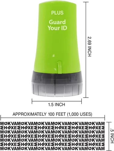Miniatura 5 de Guard Your ID Sello de Seguridad Avanzado con Rodillo para Prevención de Robo de Identidad Verde (38311)