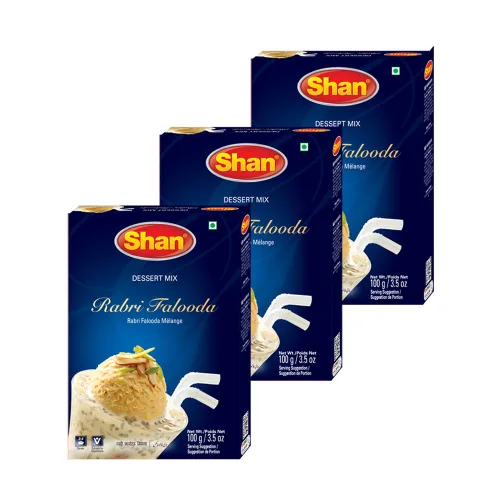 Miniatura 107 de Shan Polvo de crema de mango, 7.05 oz, postre esencial para cualquier ocasión, apto para vegetarianos, bolsa hermética en una caja (paquete de 3)