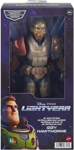 Miniatura 6 de Mattel Disney and Pixar Lightyear - Figura de acción a gran escala, Jr ZAP Patrol Izzy Hawthorne con 14 articulaciones móviles, juguete