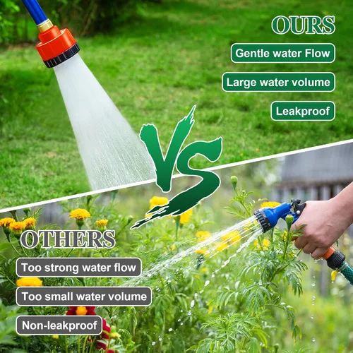 Miniatura 6 de Dreyoo Boquilla de riego de jardinería de 2000 agujeros para jardín al aire libre, rociador de ducha de jardín de 11 Gpm compatible con boquillas