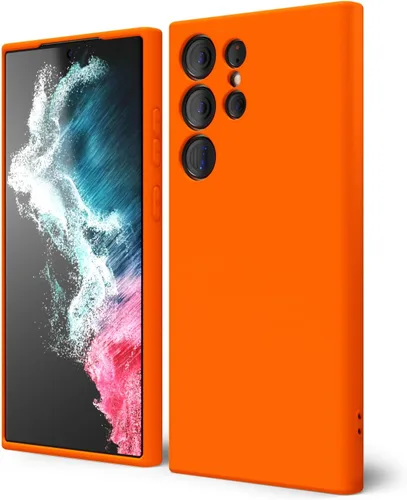Miniatura 243 de oakxco Funda para teléfono Samsung Galaxy S21 Ultra con agarre de silicona líquida, bonita funda delgada y delgada de goma suave de TPU lisa