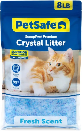 PetSafe ScoopFree Arena de Cristal Premium para Gatos - Cristales Universales de Sílice Ultra-Absorbentes para Caja de Arena - Control de Olores No
