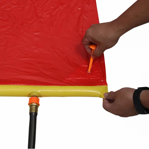 Miniatura 4 de BANZAI Triple Racer Tobogán acuático, longitud: 16 pies, ancho: 82 pulgadas, juguete inflable para salpicaduras de agua para patio trasero