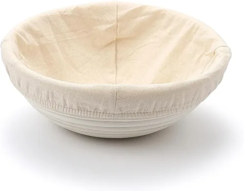 Miniatura 4 de Saint Germain Bakery Cesta Banneton de pan redondo prémium con forro – Cesta perfecta para hacer pan hermoso