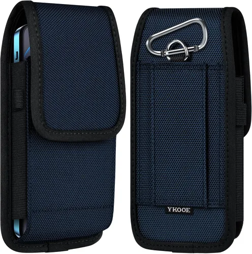 Miniatura 9 de ykooe Funda de Nylon para Cinturón de Teléfono Celular Compatible con iPhone 17 Pro Max, Galaxy S25/S24/S23/S22 Ultra A16 A15 A14 A13, Moto G Negro