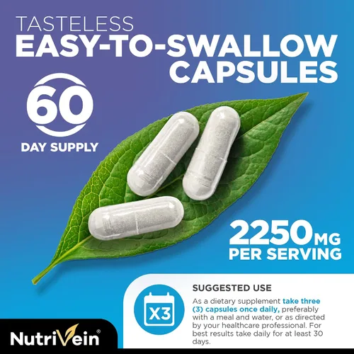 Miniatura 7 de Nutrivein Cápsulas de colágeno múltiple premium y paquete bloqueador DHT: cápsulas de péptidos de colágeno múltiple de alta absorción y bloqueador