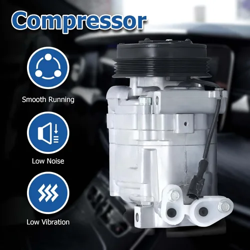 Miniatura 2 de WFLNHB Compresor de CA con embrague 4 ranuras de repuesto para Subaru Impreza 2.5L 2007-2014 Reemplazo para Subaru Forester 2.5L 2007-2013 CO 11227C