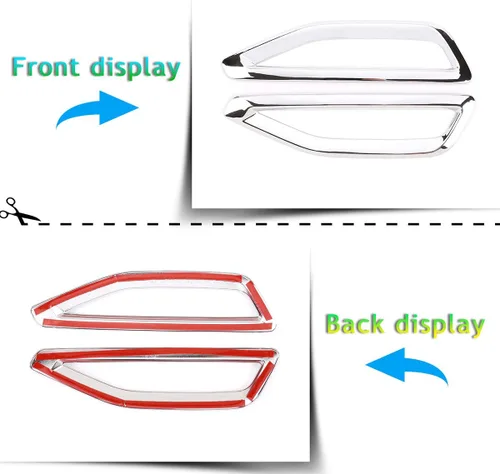 Miniatura 3 de 2 unids ABS para BMW X5 G05 2019 Car Side Air Vent Decoración Fender Trim Accesorios (plateado brillante)