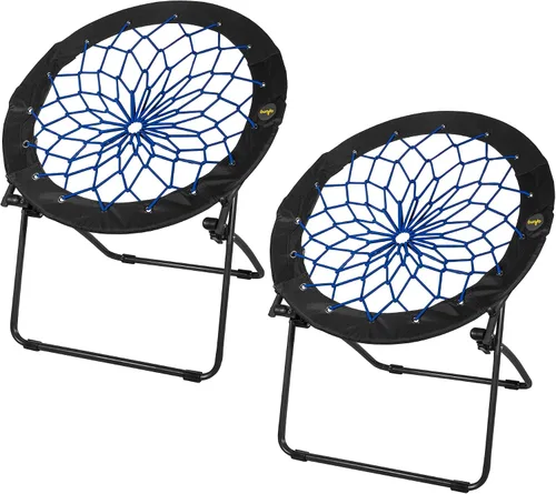 Zenithen Silla elástica Bunjo de 29 pulgadas, índigo (paquete de 2) | Plegable. Ligero, portátil, asiento plegable Ciruela