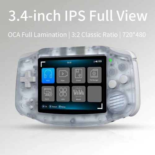 Miniatura 2 de RG34XX Consola de Juegos Portátil Retro Linux Pantalla IPS de 3.4'' 720*480 Tarjeta de 64G 5000+ Juegos Clásicos RG34XX H700 64-bit Batería