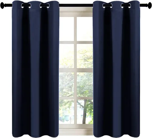 Miniatura 31 de LA PALMA Cortinas opacas con aislamiento térmico y ojales, para sala de estar, dormitorio, paquete de 2 paneles