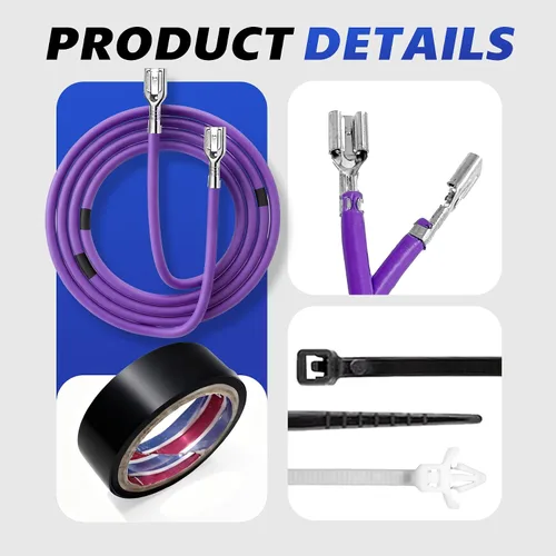 Miniatura 3 de WE49X37037 - Kit de reparación de alambre para calentador de secadora GE/Hotpoint, reemplaza #WE49X32946 PD00084037 AP7217217 PS17137283 Cable