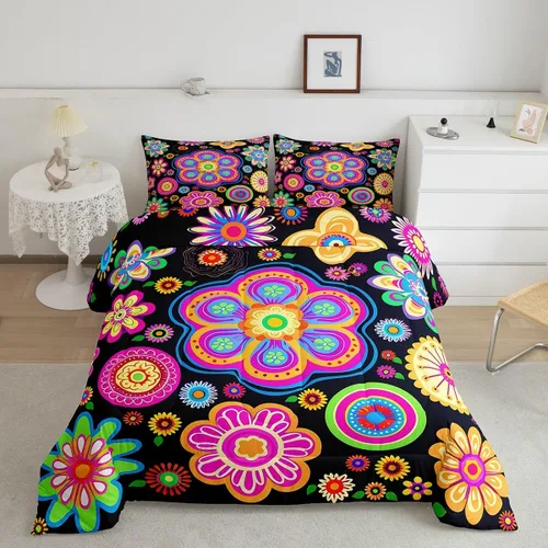 Miniatura 17 de Feelyou Southwest Native Juego de Ropa de Cama para Niños y Niñas Juego de Edredón Geométrico del Suroeste Tamaño Twin Edredón Tribal Decoración