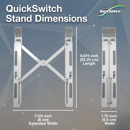 Miniatura 8 de BoxWave Soporte y soporte compatible con ASUS ROG Flow Z13 (2022) - Soporte compacto QuickSwitch, elevador plegable portátil de visión multiángulo