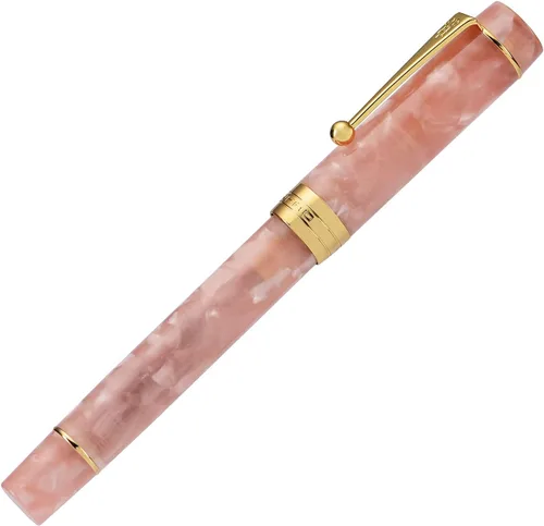 Miniatura 25 de Jinhao 100 - Pluma estilográfica de estilo clásico en celuloide, instrumento de escritura suave con punta #6, juego de pluma con convertidor