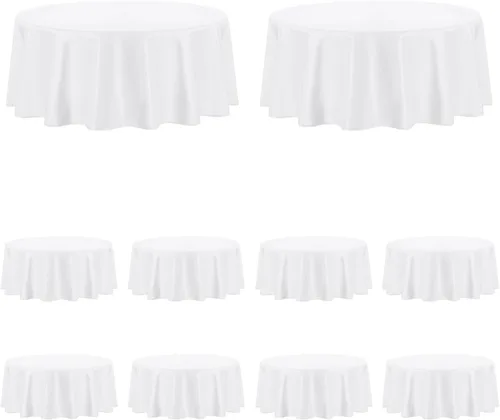 Miniatura 15 de PureFit - Juego de 6 manteles rectangulares negros de 60 x 102 pulgadas para mesas de 6 pies, manteles de lino resistentes a manchas y arrugas