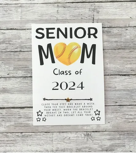 Miniatura 20 de Softball Wish Bracelet, Softball Gift, Team Gift, Softball Card, Graduation, Senior Year, Sports Team Party Favor Gift, Team Wish Gift